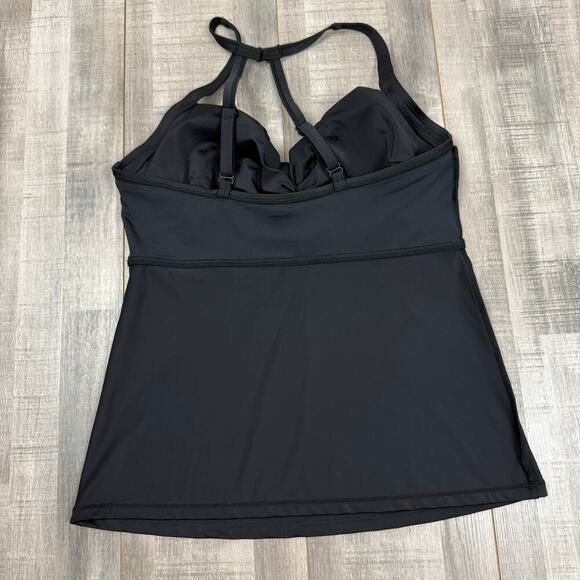 Title Nine Pele Tankini Top Solid Black Size 36DD - Picture 8 of 10